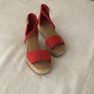 Burnt Orange Sueded Wedges